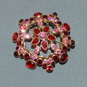 RED & PINK STONE PIN